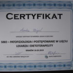 certyfikat SIBO dietetykwkrakowie.pl Monika Bigoś